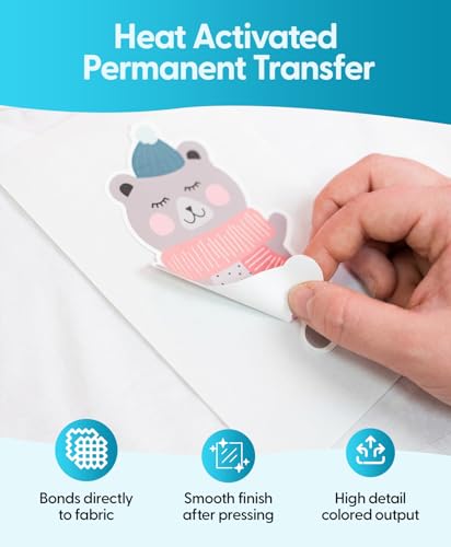 Silhouette Heat-Print-LT Printable Heat Transfer Material for Light Fabrics - size: 1