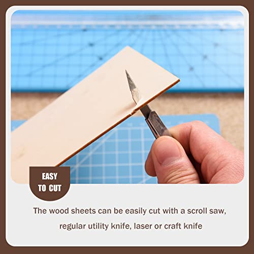 12 Pack Basswood Sheets for Crafts 12 x 4 x 1/8 Inch-3 mm Thick Unfinished Plywood Sheets Thin Craft Wood Sheets Boards for Drawing,Painting, Wood Engraving, Wood Burning,DIY Laser Cutting Projects - size: 12 x 4 inch