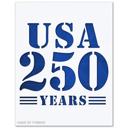 Lazy Stencils 250 Years USA 1776 Betsy Ross Stencil Reusable 10 Mil Mylar Template Rustic USA Patriotic Military Wall Art DIY (14.5x12 in - Stencil Sheet Size) - size: 14.5x12 in - stencil sheet size