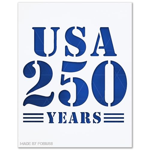 Lazy Stencils 250 Years USA 1776 Betsy Ross Stencil Reusable 10 Mil Mylar Template Rustic USA Patriotic Military Wall Art DIY (14.5x12 in - Stencil Sheet Size) - size: 14.5x12 in - stencil sheet size