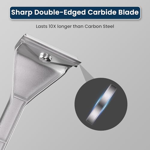 Heavy-Duty Paint Scraper Tool – 2.0-INCH Wide Tungsten Carbide Blade, Professional Grade Glue, Putty & Coating Remover with Comfort Non-Slip Ergonomic Handle - style: 2.0"Blade