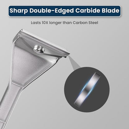 Heavy-Duty Paint Scraper Tool – 2.0-INCH Wide Tungsten Carbide Blade, Professional Grade Glue, Putty & Coating Remover with Comfort Non-Slip Ergonomic Handle - style: 2.0"Blade