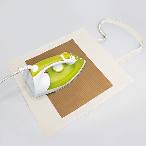 NPBAG 5 | 15 | 25 | 50 Pack 15'' X 16'' Natural Cotton Tote Bags, Lightweight Blank Bulk Cloth bags with 1pc of PTFE Teflon Sheet (15-Pack) - color: Natural, size: Medium
