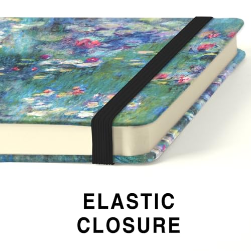 5" x 5" Hardcover Sketch Book,Small Mixed Media Sketch Pad,58 Sheets 150GSM Acid-Free Artist Drawing Paper,Travel Journal Blank Notebook for Painting,Illustration,Art Supplies.Oil Painting Pond - color: 150gsm Cloth-oil painting pond