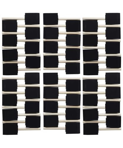 Bates Foam Paint Brushes, 2-Inch, 48 Pack - Sponge Brushes for Painting, Staining, and Mod Podge - color: Black, size: 2 inch, 48 Pack