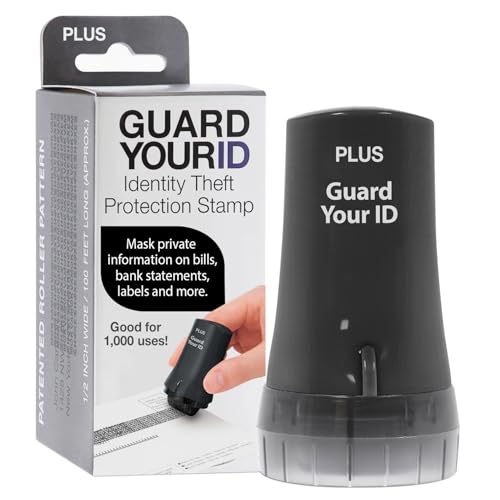 Guard Your ID Advanced Security Roller 2.0 for Identity Theft Prevention Stamping Black - color: Black, size: Regular