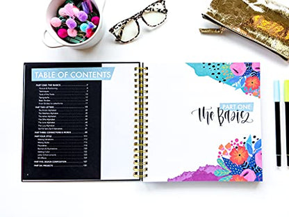 Modern Lettering: A Beginner & Intermediate Hand Lettering & Modern Calligraphy Workbook