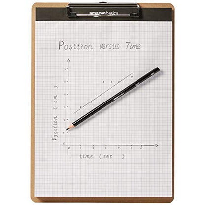 Amazon Basics Hardboard Office Clipboard, Letter Size, 9" x 12.5", Brown, 12-Pack - size: 12-Pack