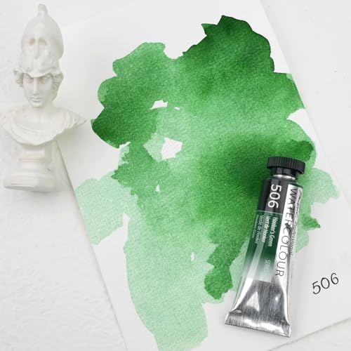 PHOENIX Professional Watercolor Paint Single Tube - 0.47 Fl Oz / 14ml - Hooker's Green - color: Hooker's Green, size: 0.47 Fl Oz (Pack of 1)