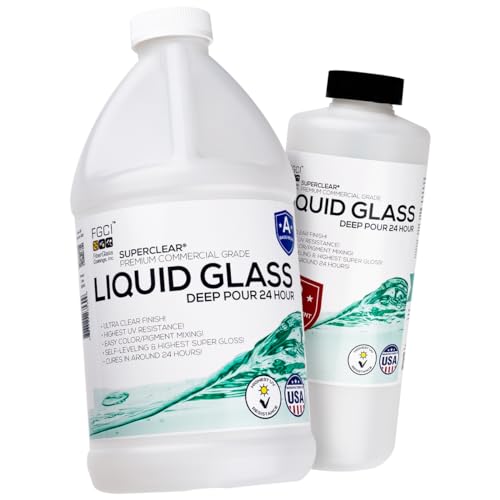 Superclear 24 Hour Fast Cure Deep Pour Epoxy Resin 0.75 Gallons Kit, 1 Inch Liquid Glass Clear Casting Resin for Small River Pours and Castings, Live Edge Wood, Food Safe, Bubble Free - size: 3 Quart