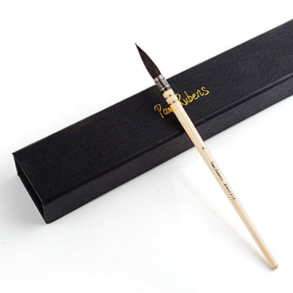 Paul Rubens Professional Watercolor Paint Brush, Size 4 Wash/Mop Round Squirrel Hair Paint Brush for Art Painting, Fine Detailing, Acrylic, Gouache, Oil - size: Size 4