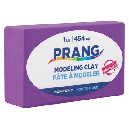Prang Modeling Clay, Violet, 1 lb. Block, Case of 12 Blocks, 192 oz. Total | Pliable, Non-Hardening, Non-Staining, Easy Clean-Up, Perfect for Preschool and Elementary Aged Children - color: Violet, size: 1 lb. (Pack of 12)