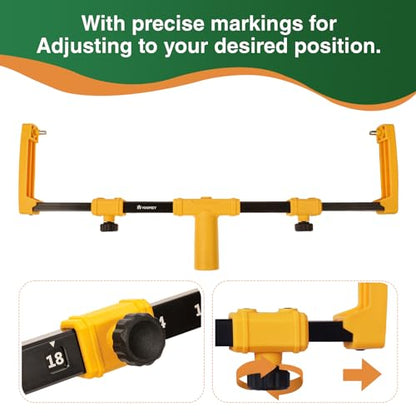 VOOMEY 18"Paint Roller Frame,The Adjustment Range is from 12" to18", Suitable for Large-Scale Painting Projects,Can be Used with an Extension Pole - size: 18"Paint Roller Frame