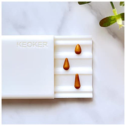 KEOKER Polymer Clay Bead Roller, Polymer Clay Earrings Tools, Round Bead Maker, Clay Jewelry Making Tool, Helps You Make Perfectly Round Beads in Three Sizes (Teardrop Shape Bead) - color: 8mm/10mm/12mm Teardrop Shape Bead