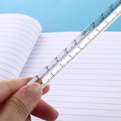 Transparent Triangle Ruler Small Architectural Scale Ruler Pocket Size Ruler Metric Ruler Plastic Clear Ruler Triangle Ruler Drafting Tools Office and School Supplies