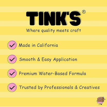 Tinks Screen Printing Ink - Blue - 8oz Water-Based Fabric Ink - Screen Printing, Stenciling, Tote Bags & Fabric Stamping - Non-Toxic, No Harsh Fumes, Soap & Water Cleanup - Made in California - color: Blue