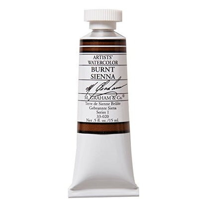 M. Graham 1/2-Ounce Tube Watercolor Paint, Burnt Sienna (33-020) - color: Burnt Sienna, style: .5 oz. (15 ml)