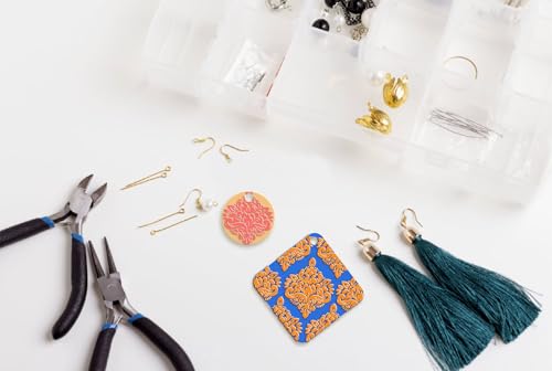 Arbuya Boho Style Polymer Clay Texture Mat for Earrings Jewelry Making,Lace Clay Texture Sheets for Polymer Clay Projects Floral Stamps for Clay Earrings Tools