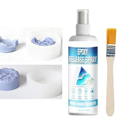 Mold Demolding Spray, Fast-Drying Formula, 100ml, Silicone Mold Rêlease Spray, Sculpture Release Agents, Non-Stick Lubricant, for Concrete, Plaster Casting, Home Workshop & Craft Studio