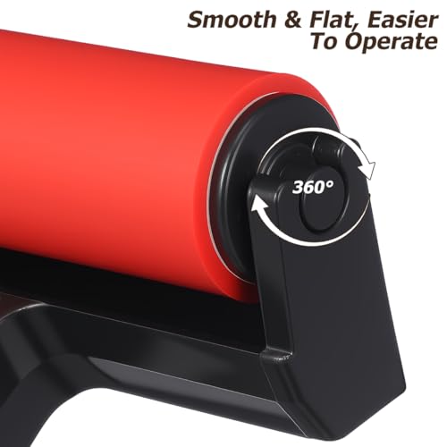 Ciieeo 2 Pack Printmaking Brayer Rollers - 4.9 inch Smooth Surface Ink Roller with Ergonomic Handle | Versatile Stamping Tool for Block Printing Painting and Glue Application