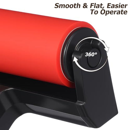 Ciieeo 2 Pack Printmaking Brayer Rollers - 4.9 inch Smooth Surface Ink Roller with Ergonomic Handle | Versatile Stamping Tool for Block Printing Painting and Glue Application