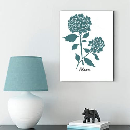 DLY LIFESTYLE Large Hydrangea Stencil (12x15 Inches) - Reusable Flower Stencils for Crafts, Canvas, Paper, Fabric, Furniture - DIY Large Stencil for Painting on Walls - style: Hydrangeas 12x15 Inch