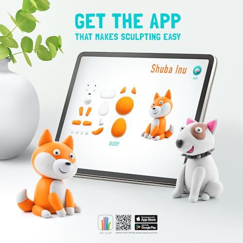 HEY CLAY Dog Story - Air Dry Clay Kit with Interactive App for Kids & Tweens, Modeling Clay and Crafts Set for Kids Ages 6 to 10 - style: Dog Story