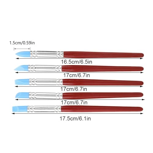 10Pcs Professional Silicone Rubber Tip Paint Pens Brushes, Silicone Artist Paint Brushes Soft Clay Sculpting Tools Silicone Color Shaper Brushes for Pottery DIY Shaping Carving