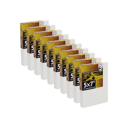 Jerry's Artarama Da Vinci Dual Sided Pro Panel Board - 30-Pack, 5x7 6mm Deep Panels for Painting - Archival, Acid-Free Art Supplies - Ultra-Smooth & Medium Textured Paint Surfaces - size: 5x7"