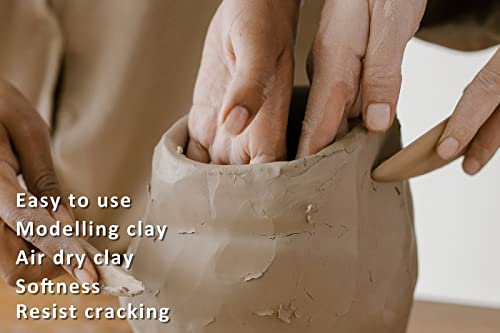 ReArt Air Dry Modeling Clay, for Sculpting, Wheel Throwing, Hand Building, All-Purpose Modeling Clay 10lbs for Sculpting (White) - color: White