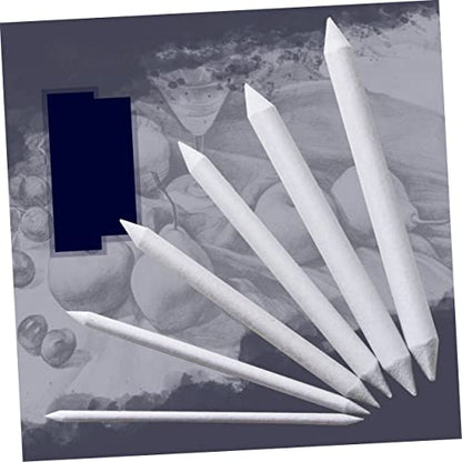 OHPHCALL 15pcs Art Drawing Stump Set with Sandpaper Pencil Sharpener Tortillions for Blending Shading and Sketching Students and Artists Dark Grey Bag