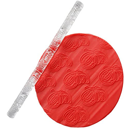 Rengue Acrylic Rolling Pin with 28 Patterns, Compliant Material, Comfortable Grip, 16 X 1 Cm, Lightweight for Dough and Pastry Acrylic Rolling Pin with 28 Patterns, Nan Kitchen (#20) - size: 52010 butterfly
