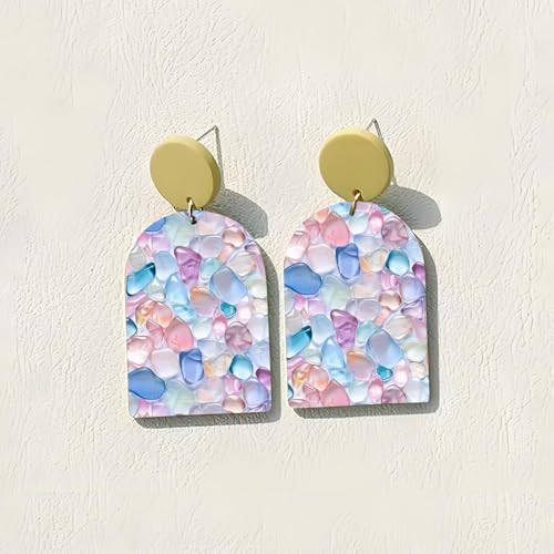 Polymer Clay Transfer Paper, 10 Pcs Water Droplet Stone Pattern Shape Water Soluble Transfer Sheet for Polymer Clay Earrings Jewelry Making Disposable Stickers DIY Crafts 5.82X3.93 inch - color: Water Droplet Stone