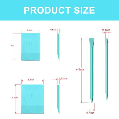 4PCS Mini Screen Printing Squeegee, Rubber Blade Chalk Paste Ink Scraper for Mesh-Back Stencils, DIY Wood/Ceramic/Fabric Craft, Reusable Craft Squeegee Kit (4)