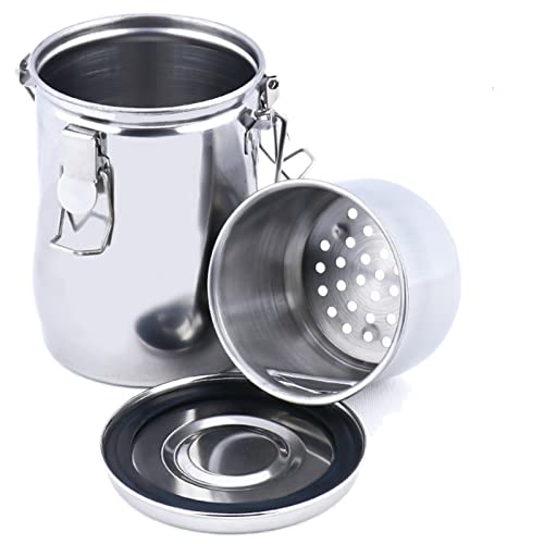 Tosnail Stainless Steel Leak-Proof Paint Brush Washer with Lid and Removable Filter Screen Portable Paint Brush Cleaner - Large - style: Leak-Proof Large