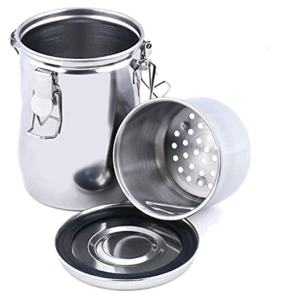 Tosnail Stainless Steel Leak-Proof Paint Brush Washer with Lid and Removable Filter Screen Portable Paint Brush Cleaner - Large - style: Leak-Proof Large