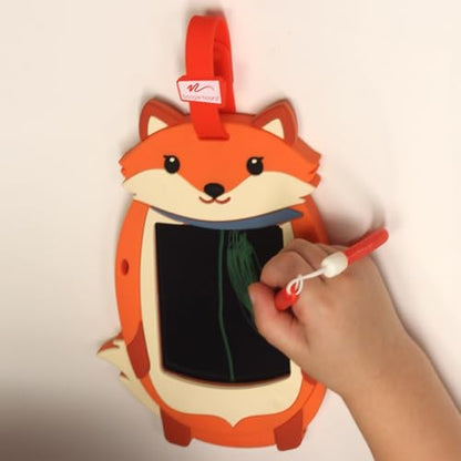 Boogie Board Sketch Pals Fox 4” LCD Writing Tablet for Kids – Reusable Mess-Free Drawing Pad with Tethered Stylus – Clip-On Travel Doodle Board Toy – Ages 3+ - style: Felix Fox