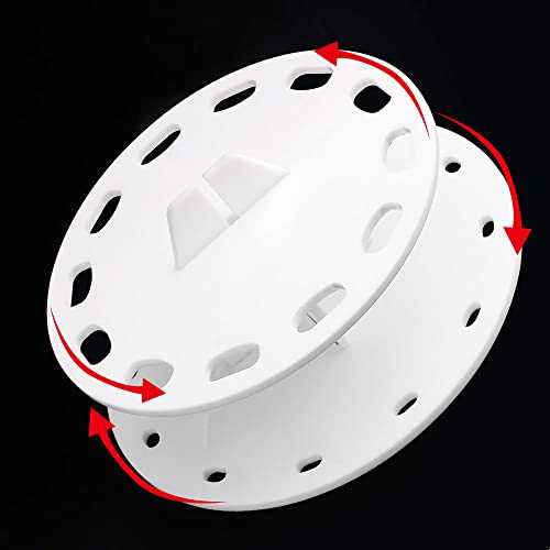 Yoseng 12-Hole Rotating Brush Holder for Ink Blending Brushes, White | Smooth 360° Rotation Keeps All Blending Brushes Within Reach,Easy Snap-together Assembly,Fits Yoseng Oval Ink Blenders