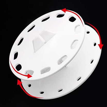 Yoseng 12-Hole Rotating Brush Holder for Ink Blending Brushes, White | Smooth 360° Rotation Keeps All Blending Brushes Within Reach,Easy Snap-together Assembly,Fits Yoseng Oval Ink Blenders