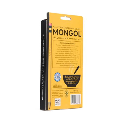 Mongol Classic Incense Cedar #2 Pencil - 24-Pack - Pre-sharpened, European Graphite Core, US Grown Cedar, Smudge Free Eraser – Nontoxic PMA Certified - size: 1 Count (Pack of 24)