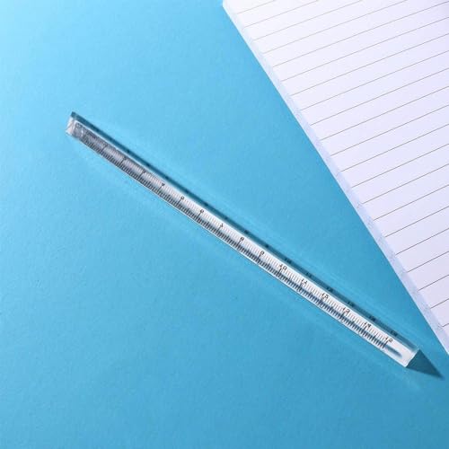 Transparent Triangle Ruler Small Architectural Scale Ruler Pocket Size Ruler Metric Ruler Plastic Clear Ruler Triangle Ruler Drafting Tools Office and School Supplies
