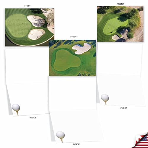 The Best Card Company - Box of 10 All Occasion Cards Blank (4 x 5.12 Inch) - Scenic Landscape Cards Assorted - Golf Cards M6458OCB - style: Golf Cards