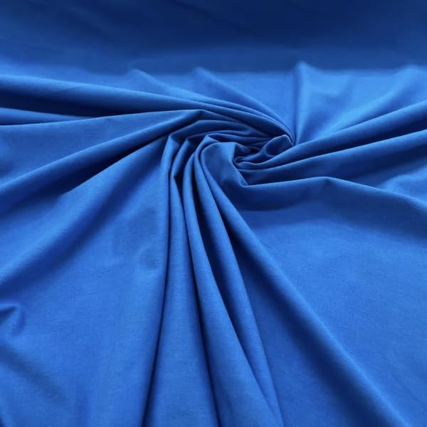 Cotton Spandex Jersey Fabric - 4 Way Stretch - 60" Width Sold by The Yard - Ideal for T-Shirts, Dresses, Athleticwear Apparel (Aqua, 2 Yards) - color: Aqua, size: 2 Yards