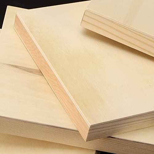 JOIKIT 20 Pack Wood Canvas Panels 6 x 6 x 5/8 Inch, Wooden Canvas Board 15x15x1cm Unfinished Wood Cradled Painting Panel Boards, Artist Wooden Canvases for Burning, Pouring, String Art, Crafts - size: 6 x 6 inch 20PCS