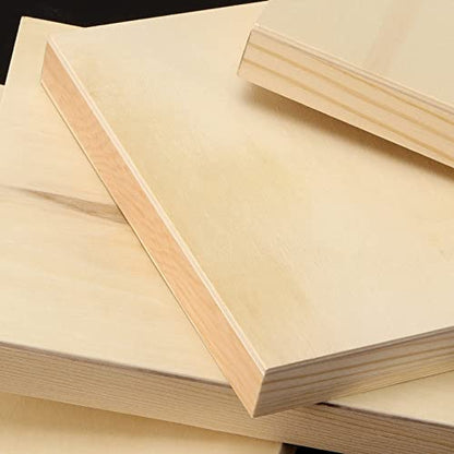 JOIKIT 20 Pack Wood Canvas Panels 6 x 6 x 5/8 Inch, Wooden Canvas Board 15x15x1cm Unfinished Wood Cradled Painting Panel Boards, Artist Wooden Canvases for Burning, Pouring, String Art, Crafts - size: 6 x 6 inch 20PCS