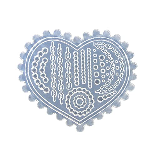 2PCS Mini Nail Art Silicone Mold,3D Chain Pearl Flower Nail Art Mold Silicone Combination Decorative Resin Mold
