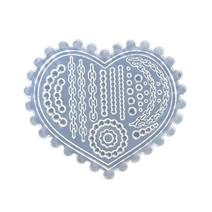 2PCS Mini Nail Art Silicone Mold,3D Chain Pearl Flower Nail Art Mold Silicone Combination Decorative Resin Mold