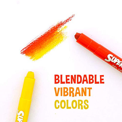 U.S. Art Supply Jumbo Twistable Crayons Set of 36 Colors - Silky Gel Twistable Washable Crayons for Coloring Books, Arts & Crafts, Non Toxic Twist Up Easy Glide - Bright, Bendable, Blendable