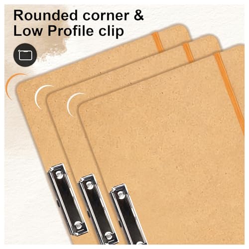 6 Pcs 11x17 Clipboard, Wooden Landscape Lap Board with Low Profile Clip & Rubber Band, Horizontal Large Art Boards for Drawing Sketching - size: 6pcs 11" x 17"