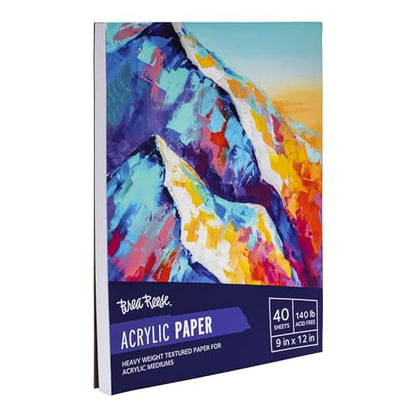Momenta Brea Reese Acrylic Paint Paper Pad 9"X12"-40 Sheets